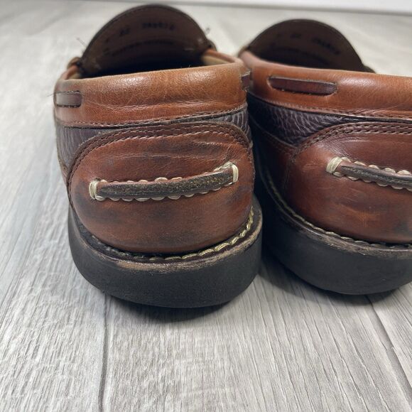L.L. Bean Men's Allagash Bison Handsewn Penny Loafers Two-Tone Size 9 Slip On S - Picture 7 of 12